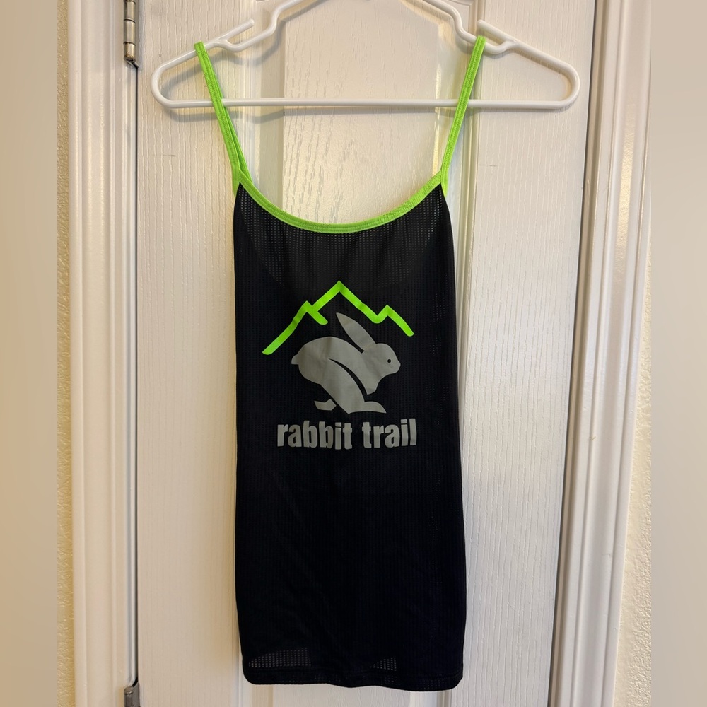 Rabbit Trail Black and Neon Green Tank Top